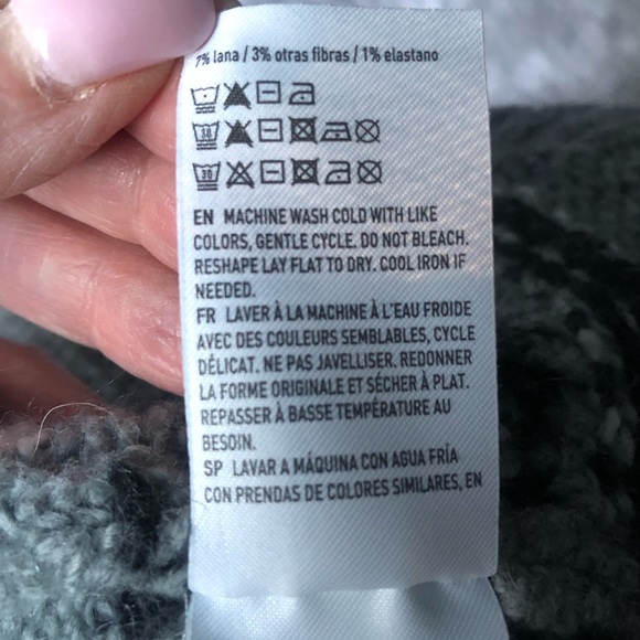 AMERICAN EAGLES Cotton Wool Blend Fair Isle Sweater, Crew Neck, Grey, Size XS - Picture 10 of 11